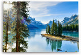 Paul Sinus Wandbild 120x80cm Alpensee See Alpen Berge Landschaft Bäume Schneegipfel
