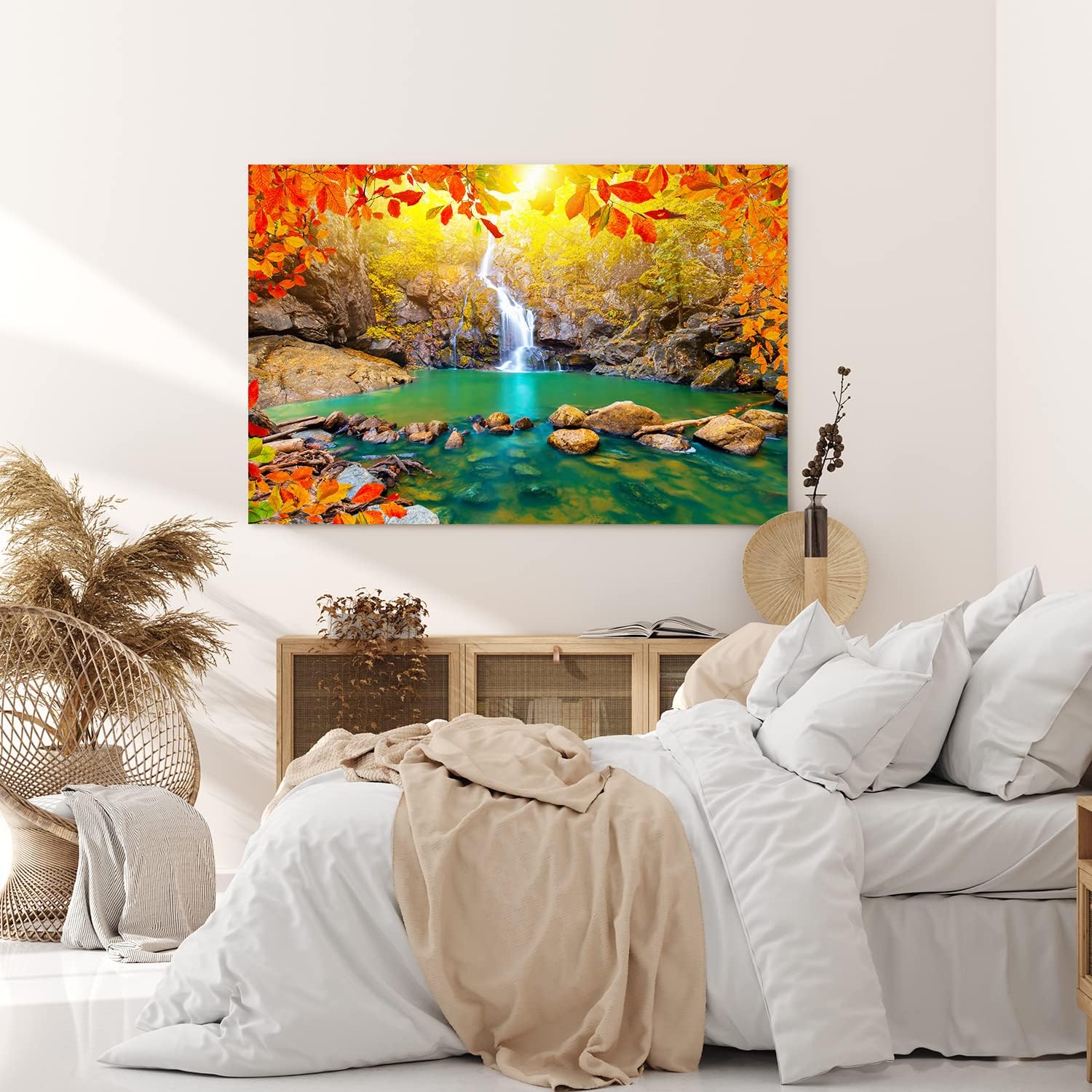 Paul Sinus Wandbild 120x80cm Wasserfall im Dschungel Natur Bach Tropisch