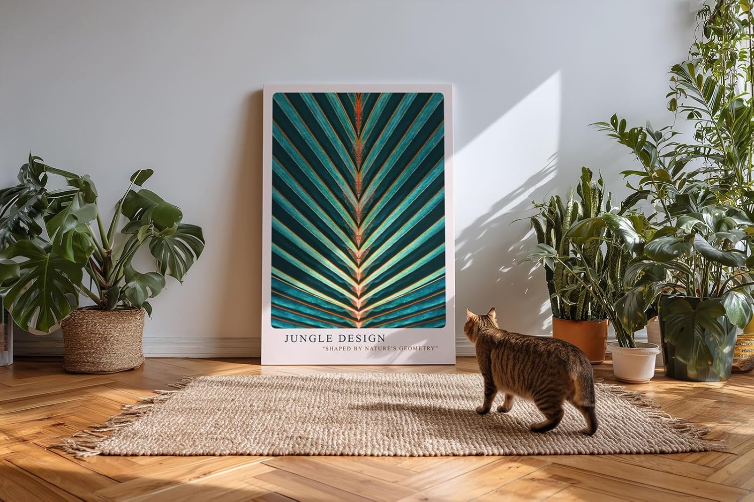 Paul Sinus Kunstdruck 40x60cm Jungle Design Blattmuster Symmetrie Tropisch Grün Naturgeometrie