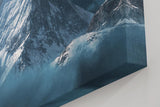 Sinus Art Wandbild 120x80cm Silbrig schimmernder Gipfel des Matterhorns vor dunklem Nachthimmel