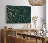 Paul Sinus Wandbild 120x80cm Wald aus der Vogelperspektive Tannenwald Waldstraße