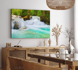 Paul Sinus Wandbild 120x80cm Bach im Dschungel Wasserfall Grün Tropisch Natur