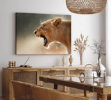 Paul Sinus Wandbild 120x80cm Löwe Löwin Wildnis Raubkatze Fangzähne Afrika