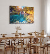 Paul Sinus Wandbild 120x80cm Wasserfälle Wasser Natur See Süden Sonnenschein
