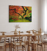 Paul Sinus Wandbild 120x80cm Großer alter Baum Grün Moos Wald Baumkrone