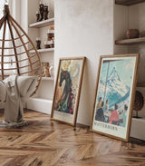 Paul Sinus Leinwandbild 60x90cm Leinwandbild Matterhorn Alpenpanorama luxuriöse Eleganz stilvolle Berglandschaft Retro Ästhetik exklusiver Genuss