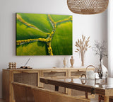 Paul Sinus Wandbild 120x80cm Luftaufnahme grüne Felder Natur Landschaft