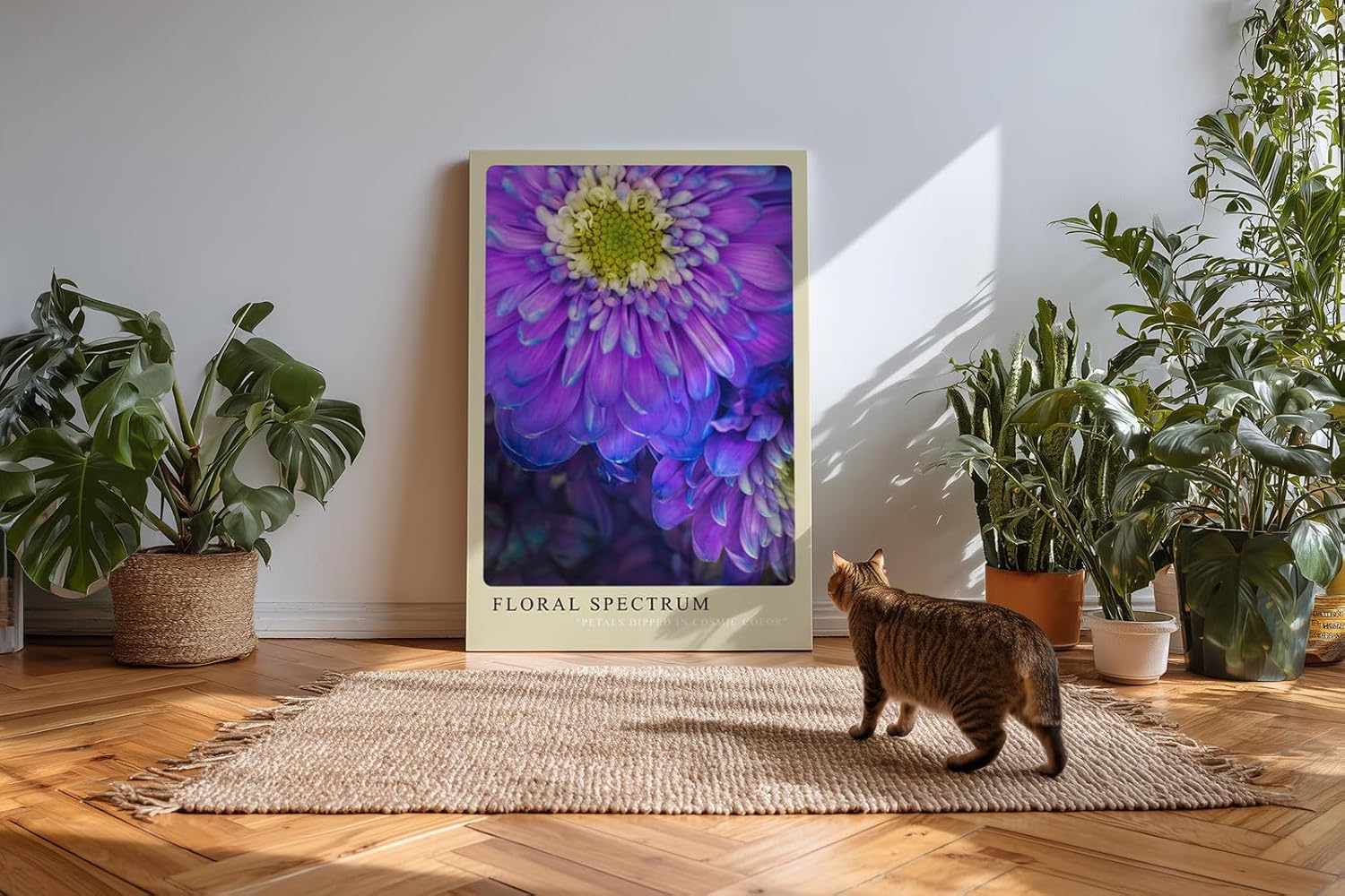 Paul Sinus Kunstdruck 40x60cm Floral Spectrum Violette Blumen in kräftigem Farbspiel Petals Dipped in Cosmic Color