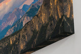 Sinus Art Wandbild 120x80cm Spektakuläres Bergpanorama im Licht eines dramatischen Sonnenuntergangs