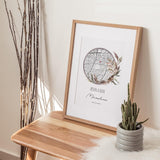 Paul Sinus Bilderrahmen anpassbar mit deinen GPS Koordinaten und Namen. 30cm x 42cm Holz Wechselrahmen mit Glas und Passepartout. Individuelles Geschenk. (ohne Rahmen)