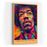 Paul Sinus Wandbild in 40x60cm Jimi's Electric Universe Buntes Musikerportrait mit intensiven Farbverläufen