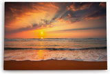 Paul Sinus Wandbild 120x80cm Sonnenuntergang über den Meer Strand Himmel