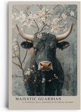 Paul Sinus Leinwandbild 60x90cm Blühender Stier majestätisch kraftvoll mystisch Naturverbundenheit kunstvolle Wandkunst sanfte Farben faszinierend