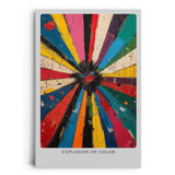 Paul Sinus Leinwandbild 80x120cm Explosion of Color dynamische Farbexplosion abstrakt modernes Design energiegeladen expressiv farbenfrohes Kunstwerk