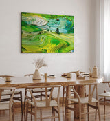 Paul Sinus Wandbild 120x80cm Reisfelder Reisanbau Grün Thailand Asien Landschaftsbild