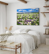 Paul Sinus Wandbild 120x80cm Gänseblümchen Blumenwiese Wiese Sommer Wildblumen