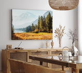Paul Sinus Wandbild 120x80cm Alpen Berge Bergsee Natur Gebirge Alpensee Tannen