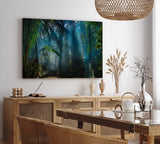 Paul Sinus Wandbild 120x80cm Dschungel Palmen Tropisch Lichtstrahlen Grün Bäume