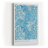 Paul Sinus Kunstdruck 40x60cm Botanical Blue florales Ornament in Blau und Weiß für stilvolle Räume