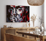 Paul Sinus Wandbild 120x80cm Junge Frau Porträt Abstrakt Kunstvoll Feminin Zigarette