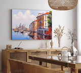 Paul Sinus Wandbild 120x80cm Venedig Gondel Kunstvoll Farben Abstrakt Italien