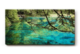Sinus Art Wandbild 120x80cm Die Äste im Vordergrund und das klare Wasser erzeugen Tiefe und beruhigende Natürlichkeit