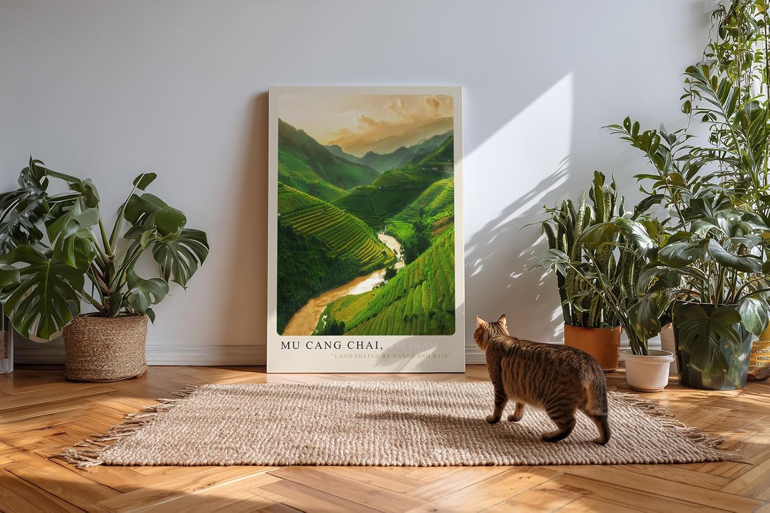 Paul Sinus Kunstdruck 40x60cm Mu Cang Chai Vietnam Reisterrassen Natur Landschaft Sonnenuntergang