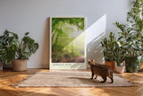 Paul Sinus Kunstdruck 40x60cm Wald Morgenstimmung Natur Pfad Licht grün Spaziergang Morning Path