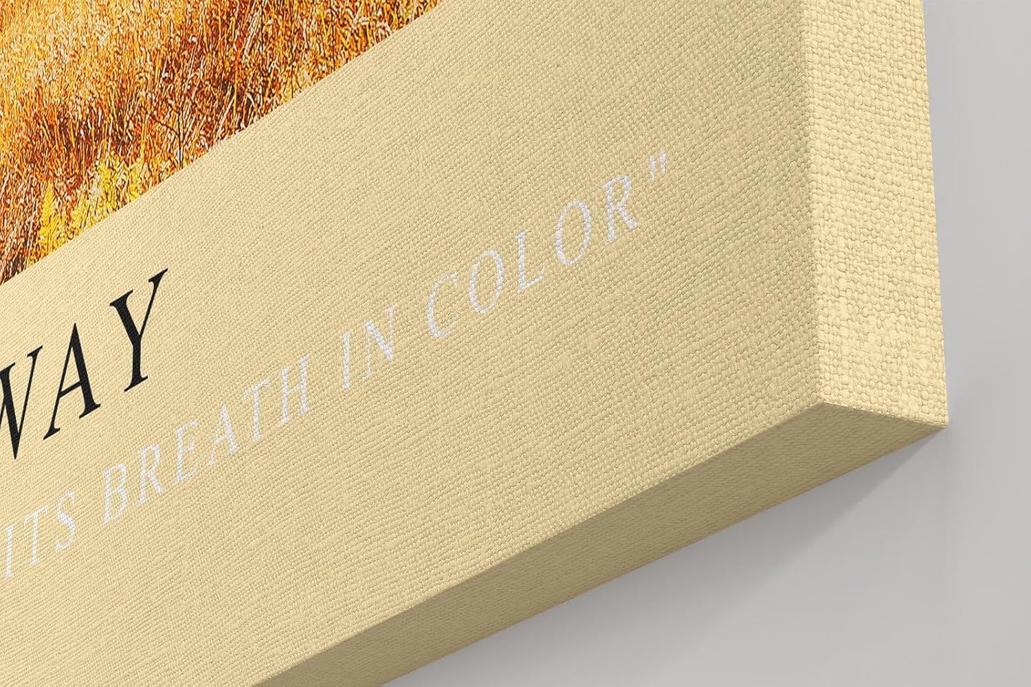 Paul Sinus Kunstdruck 40x60cm Golden Pathway mit Berglandschaft und Herbstfarben