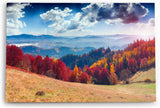 Paul Sinus Wandbild 120x80cm Berge Tannenwald Wald Wolken Natur Landschaft