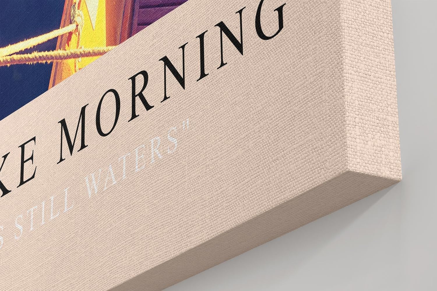 Paul Sinus Kunstdruck 40x60cm Mountain Lake Morning mit Booten und Sonnenaufgang am See