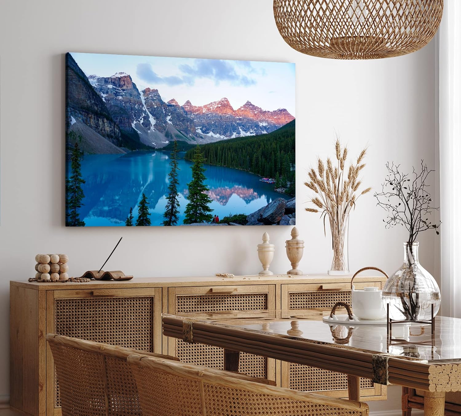 Paul Sinus Wandbild 120x80cm Moraine Lake Kanada Bergsee Berge See Natur