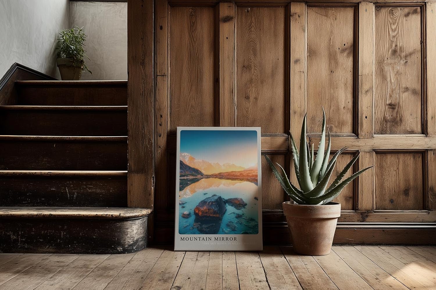 Paul Sinus Kunstdruck 40x60cm Mountain Mirror Bergpanorama mit See The Sky Rests in Silent Waters