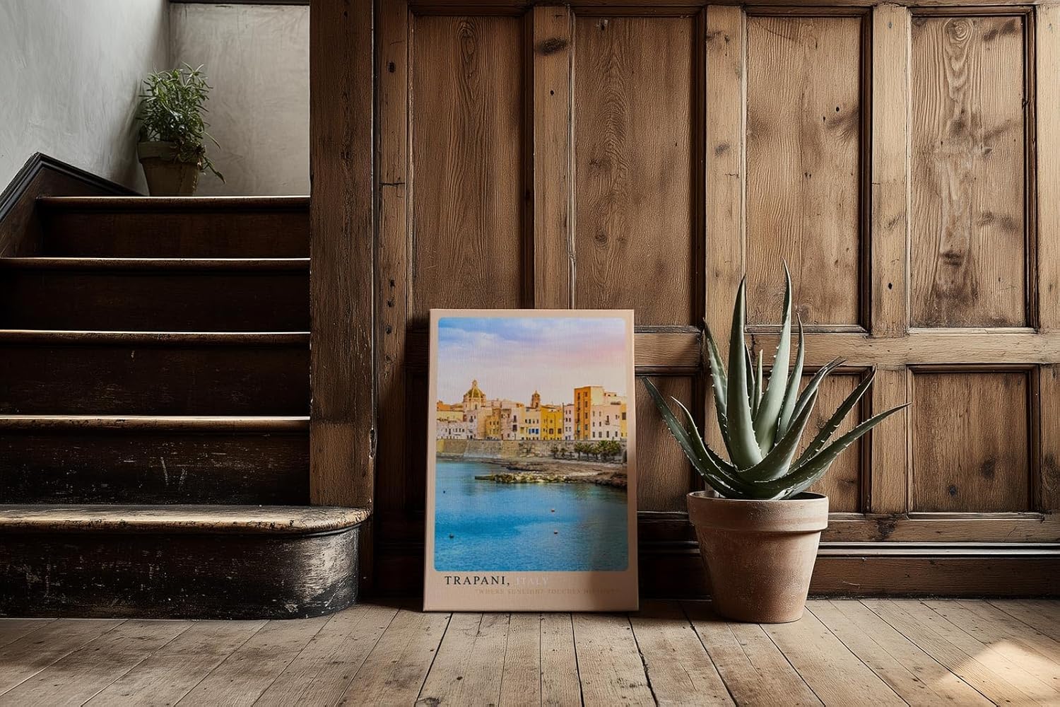 Paul Sinus Kunstdruck 40x60cm Trapani – Mediterraner Küstenzauber in Siziliens Licht