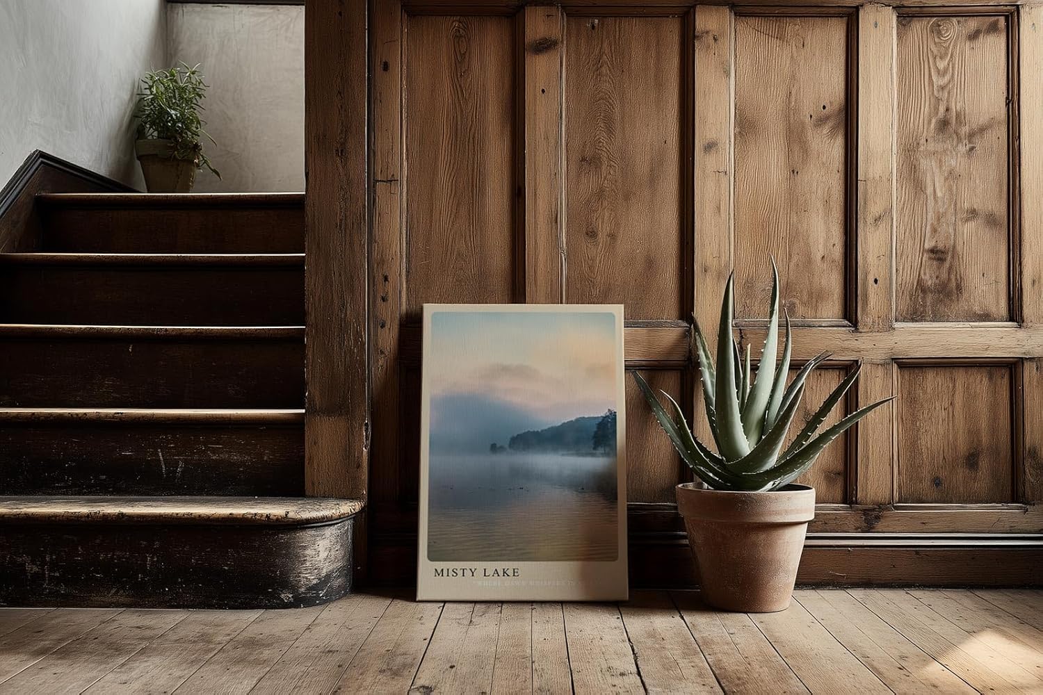 Paul Sinus Kunstdruck 40x60cm Misty Lake – nebliger See im sanften Morgenlicht