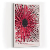 Paul Sinus Wandbild in 40x60cm Blast Point Abstrakte Explosion in Rot, Schwarz und Weiß