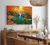 Paul Sinus Wandbild 120x80cm Wasserfall im Dschungel Natur Bach Tropisch