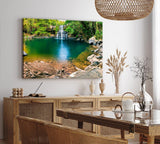 Paul Sinus Wandbild 120x80cm Wasserfall Dschungel Wasser Natur Grün Thailand