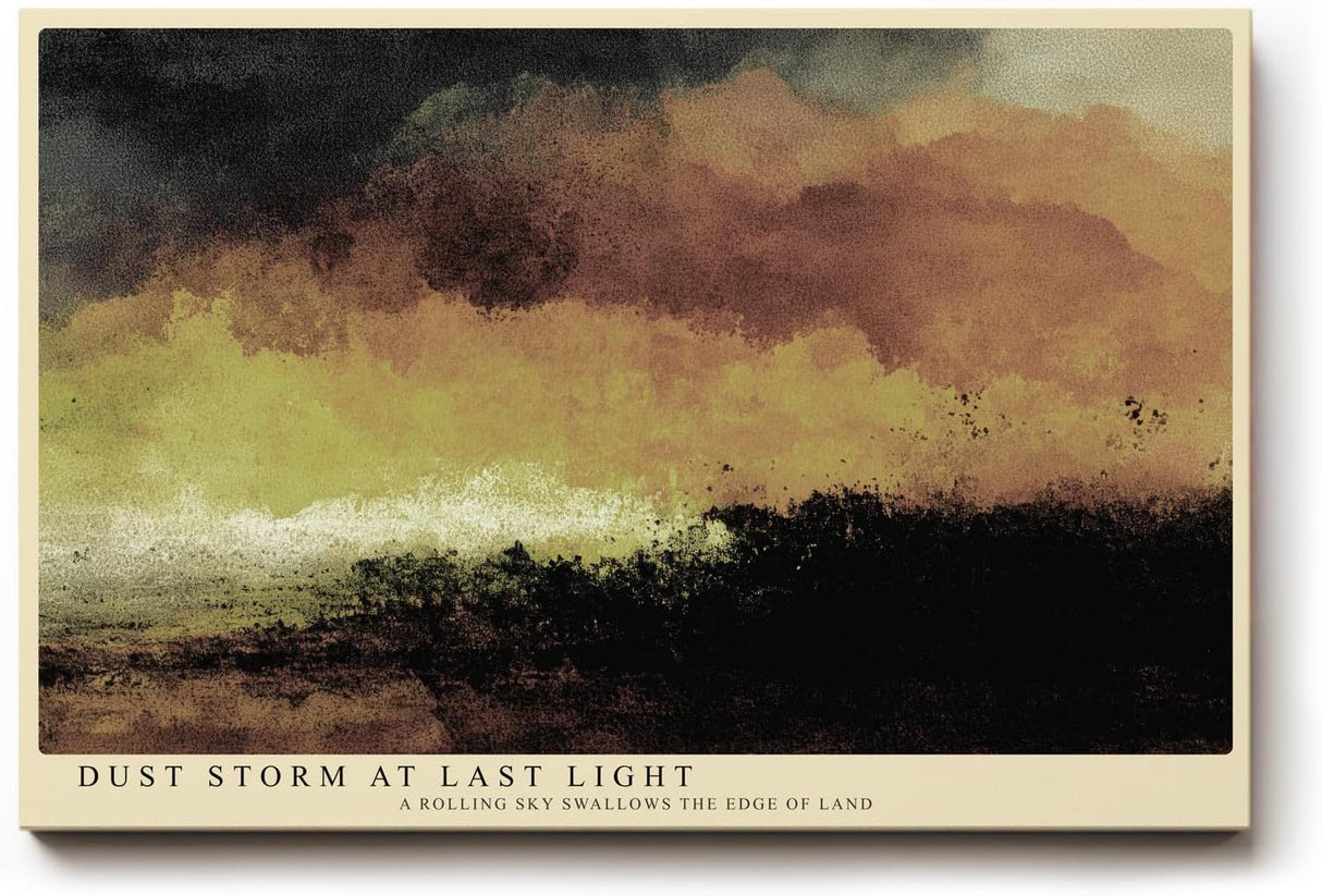 Paul Sinus Wandbild 120x80cm Abstrakte Landschaft Sturm Himmel moderne Natur Kunst Wanddekoration Wohnzimmer Schlafzimmer