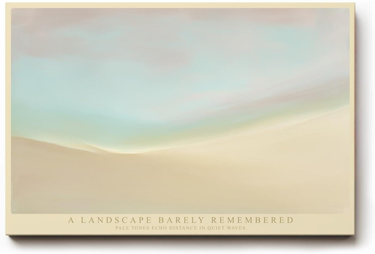 Paul Sinus Wandbild 120x80cm Abstrakte Pastell Landschaft mit sanften Horizonten minimalistische moderne Kunst