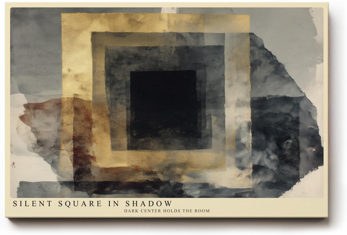 Paul Sinus Wandbild 120x80cm Abstrakte Quadrate im Schatten – Modernes geometrisches Kunstmotiv mit minimalistischem Design