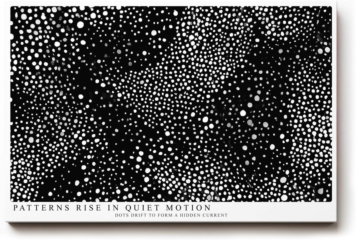 Paul Sinus Wandbild 120x80cm Abstraktes Punktmuster Schwarz Weiss moderne grafische Kunst