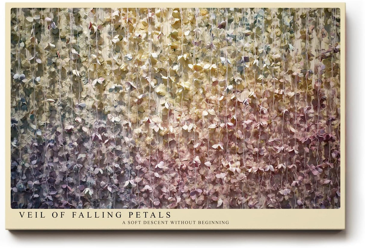 Paul Sinus Wandbild 120x80cm Blueten Vorhang Florale Kunst Hängende Blüten Moderne Natur Dekoration