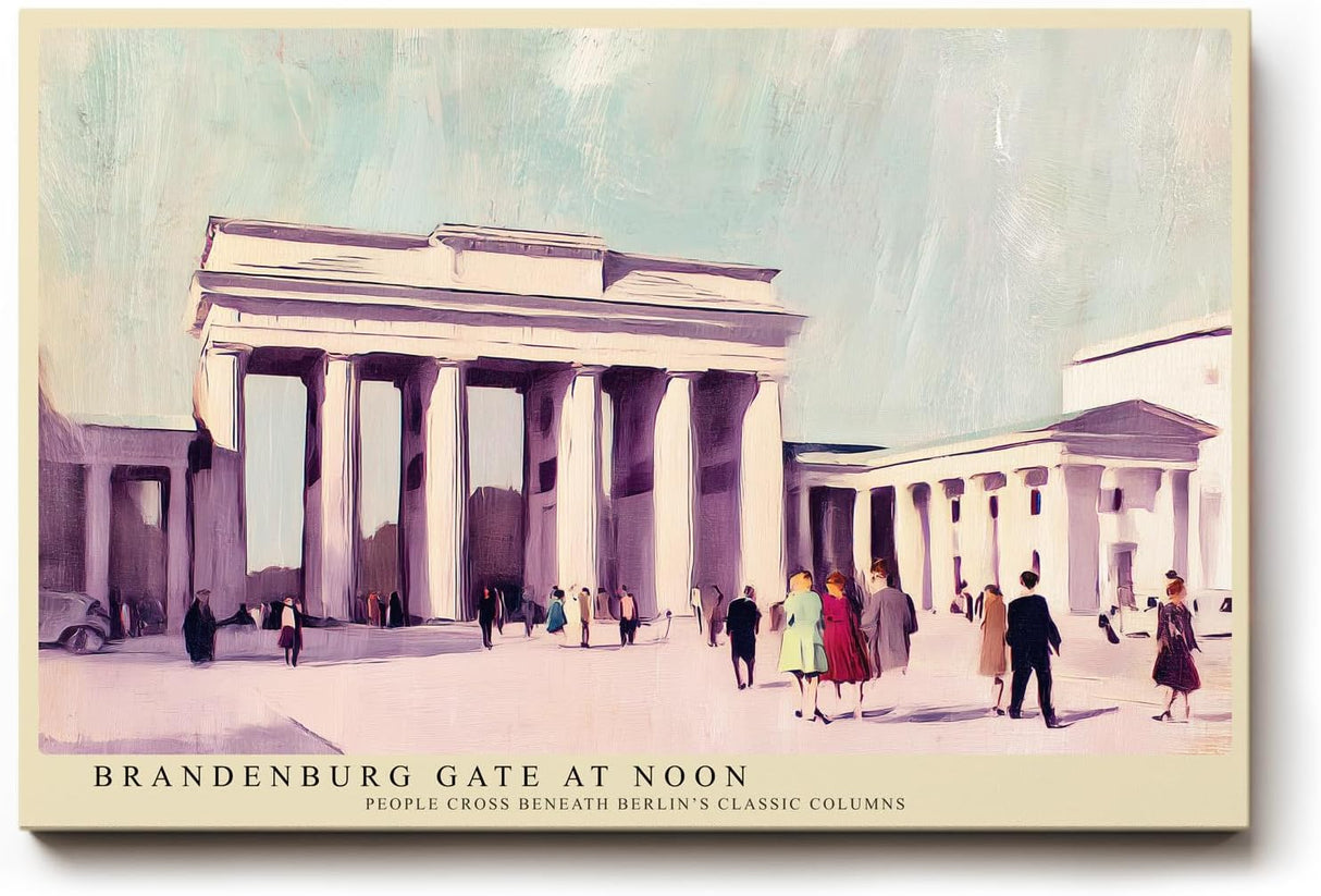 Paul Sinus Wandbild 120x80cm Brandenburger Tor Berlin Architektur Kunst Poster Stilvolles Stadtmotiv mit historischer Architektur und urbaner Atmosphäre