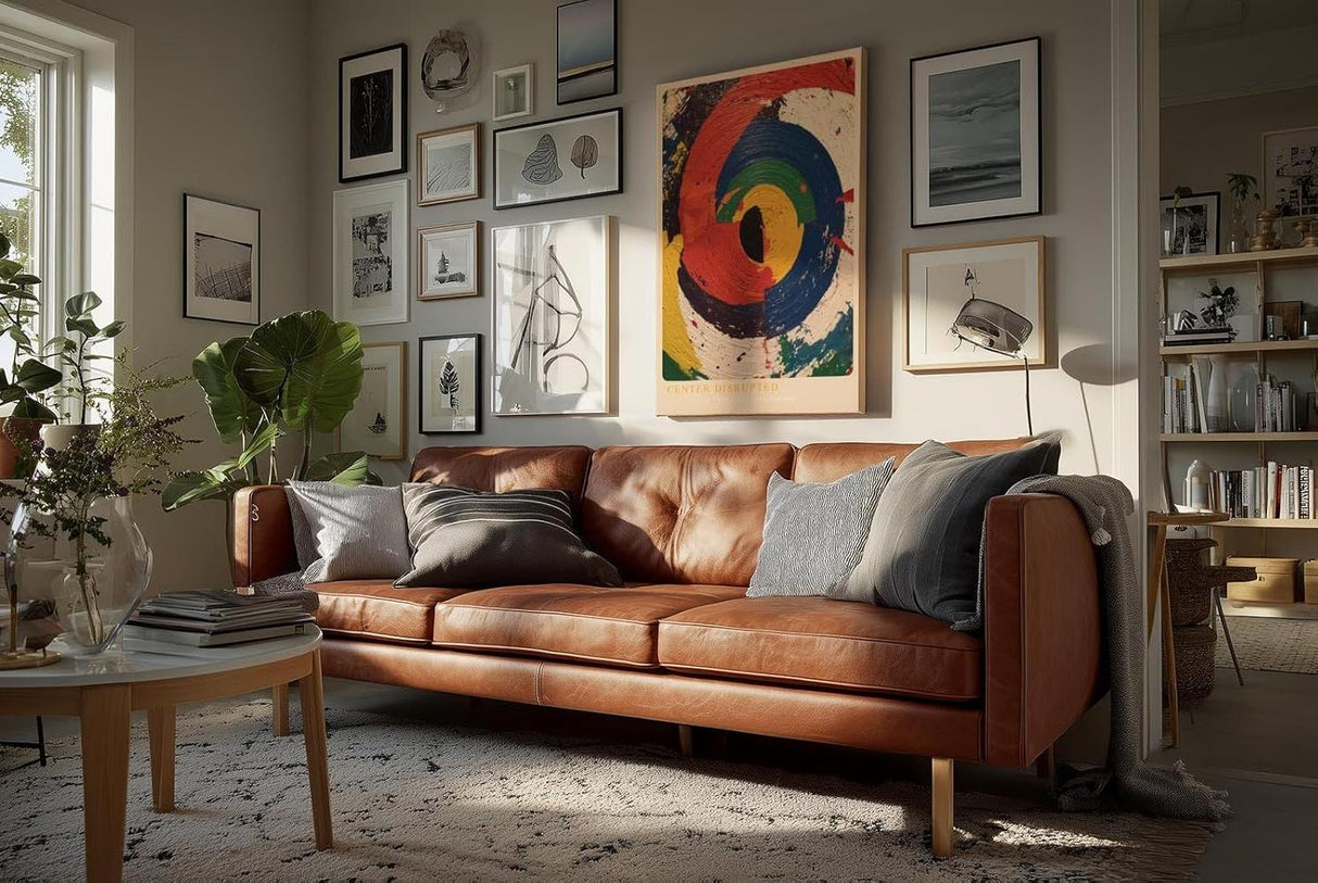 Paul Sinus Wandbild in 40x60cm Center Disrupted Abstrakte Kreisstruktur in intensiven Farben