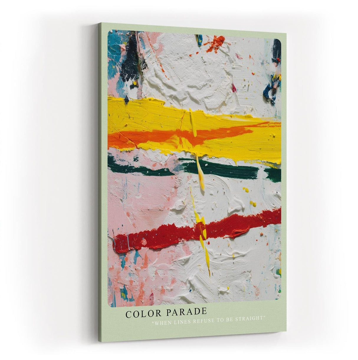 Paul Sinus Wandbild in 40x60cm Color Parade Abstrakte Komposition mit kräftigen Farbbalken und pastosen Strukturen