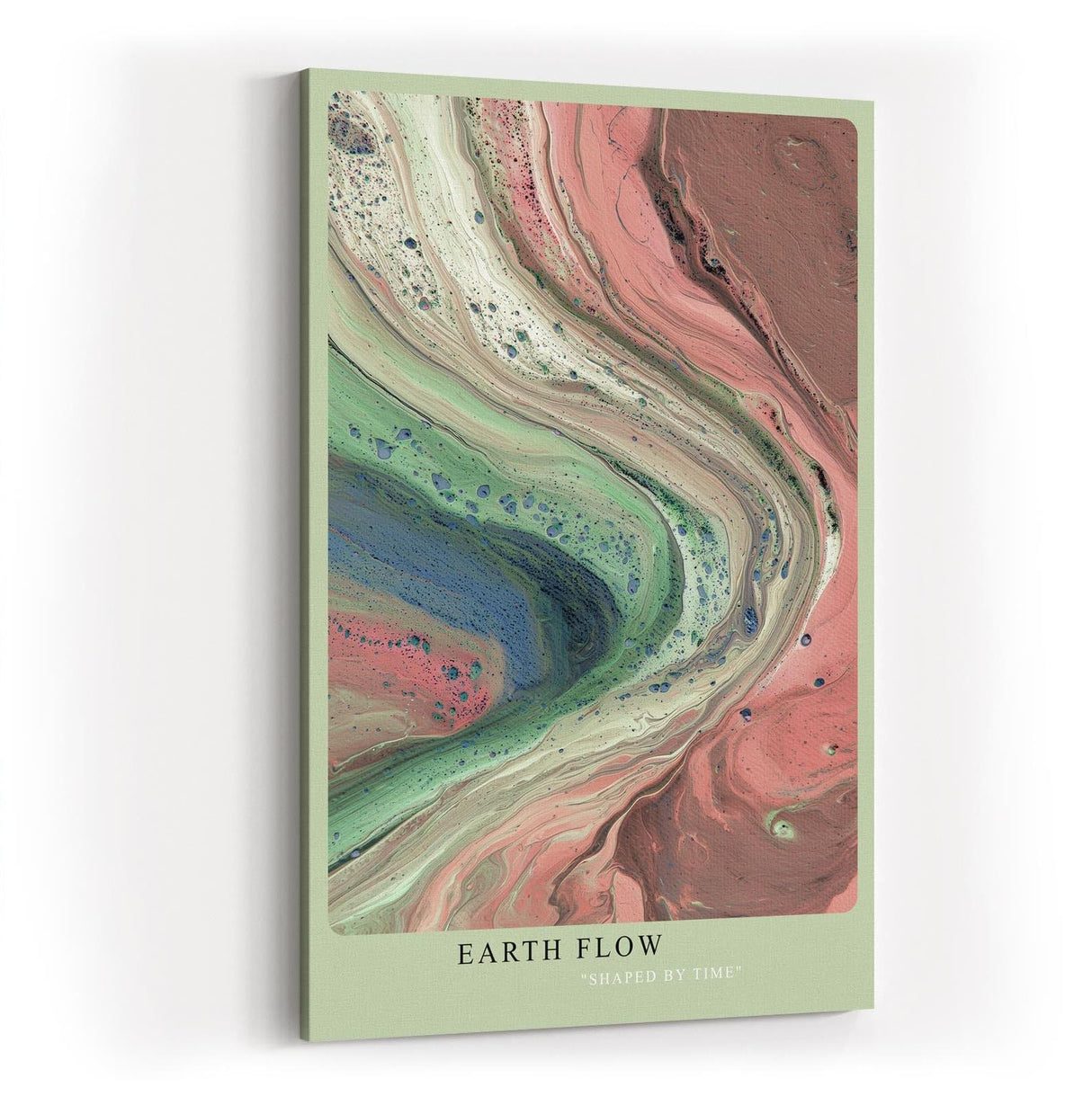 Paul Sinus Wandbild in 40x60cm Earth Flow Abstrakte Fließstrukturen in Grün-, Blauund Erdtönen