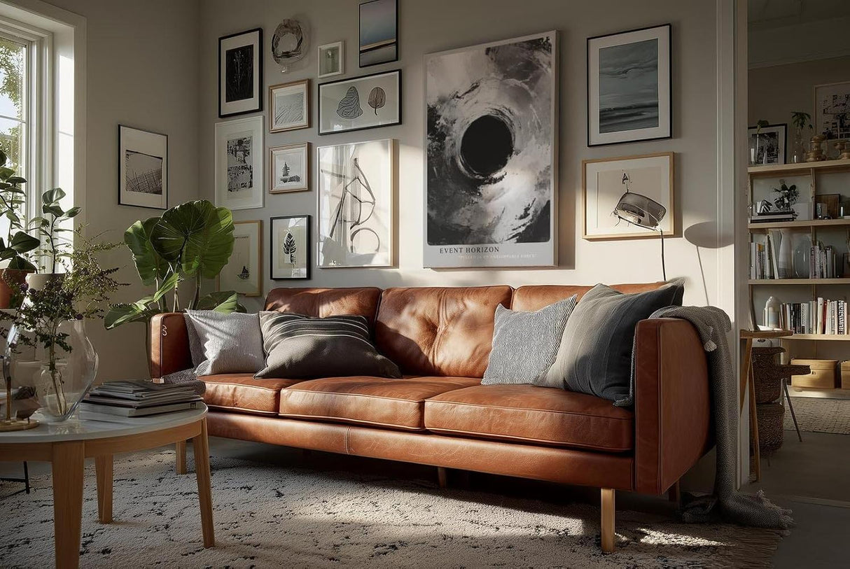 Paul Sinus Wandbild in 40x60cm Event Horizon – Monochrome Abstraktion mit tiefem Zentrum und kraftvollen Strukturen