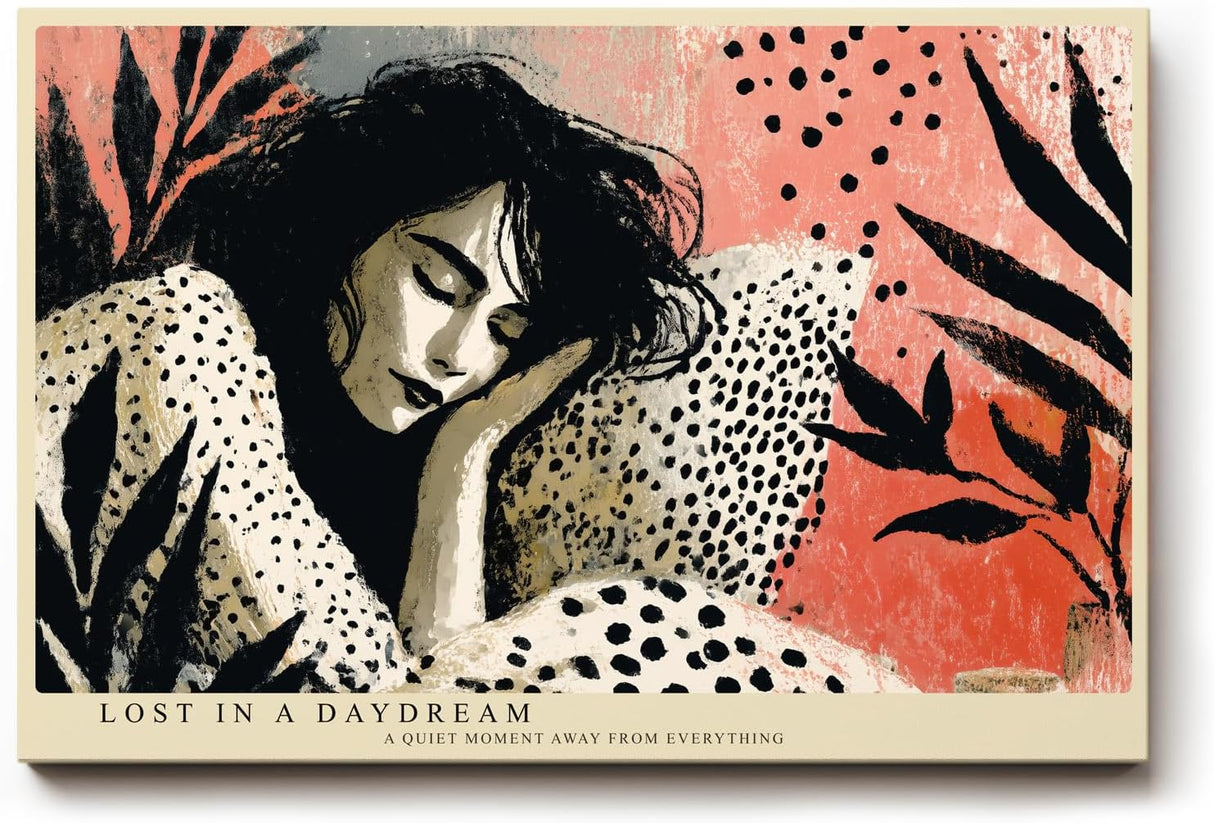 Paul Sinus Wandbild 120x80cm Frau Portraet Illustration moderne Kunst vertrauemte Szene grafisches Kunstmotiv stilvolle Wanddekoration fuer Wohnzimmer Büro