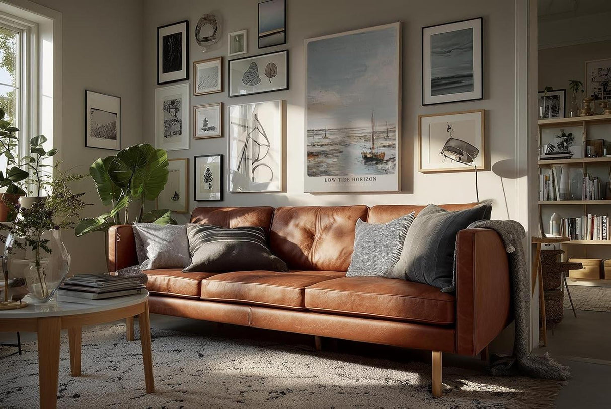 Paul Sinus Wandbild in 40x60cm Segelboote bei Ebbe – maritimes Ölgemälde mit ruhiger Küstenstimmung für entspannende Wohnraumgestaltung